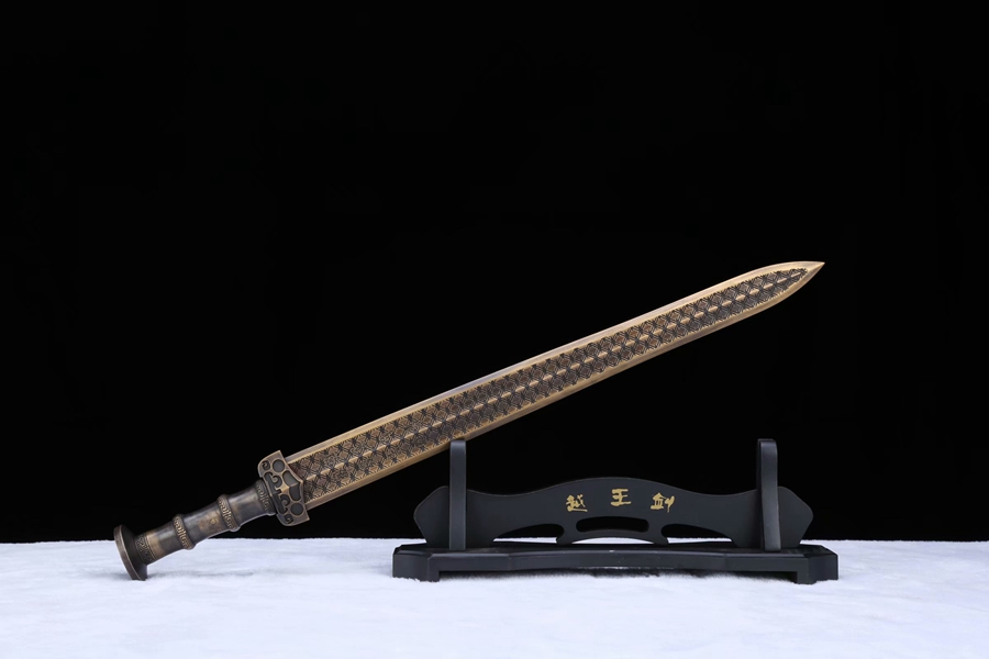 三色铜“青龙刀盘”武士刀（黑檀