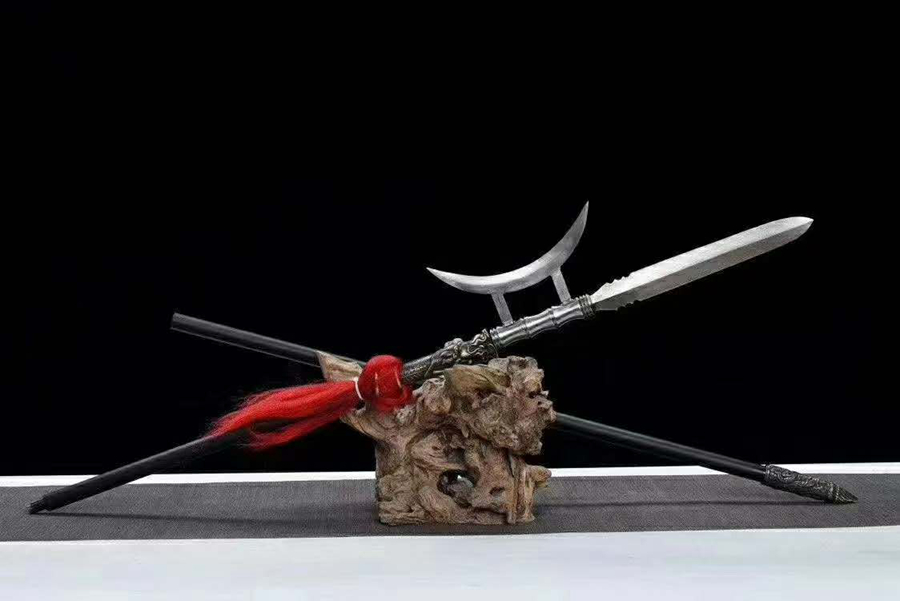 三色铜“青龙刀盘”武士刀（黑檀
