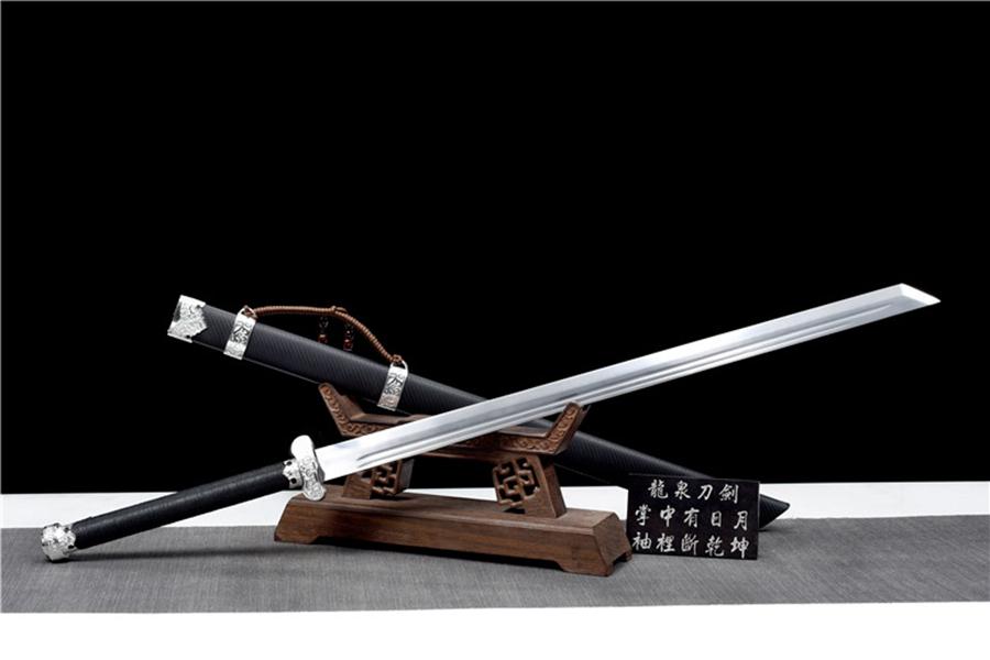 三色铜“青龙刀盘”武士刀（黑檀