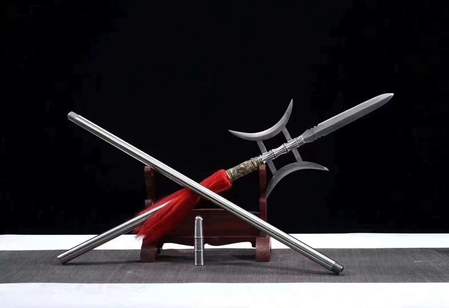 三色铜“青龙刀盘”武士刀（黑檀