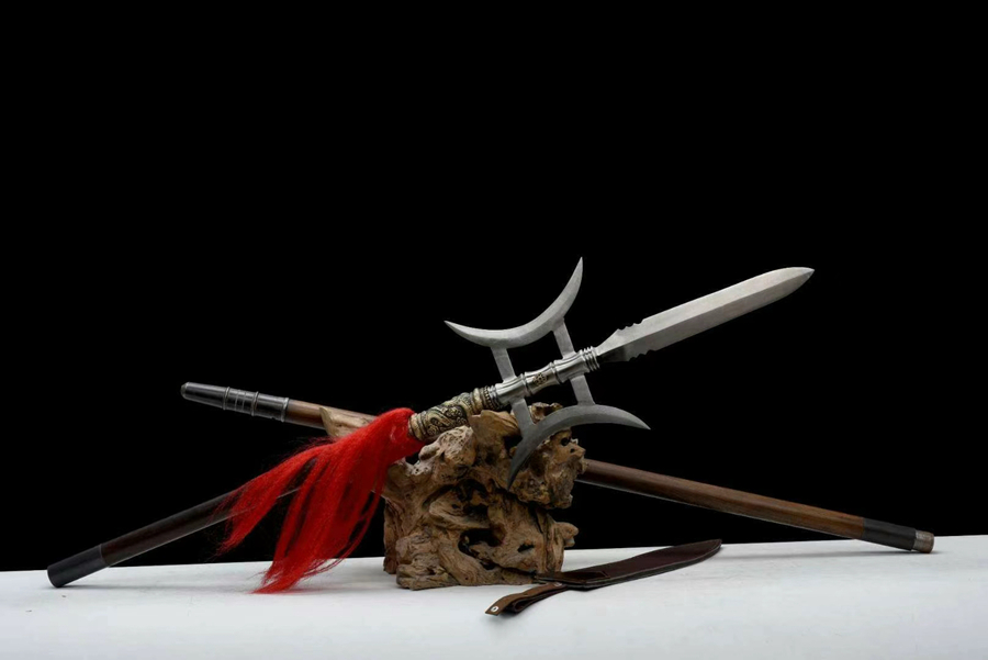 三色铜“青龙刀盘”武士刀（黑檀