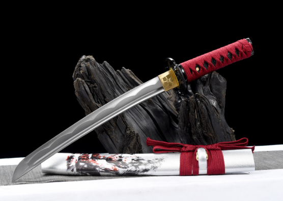 三色铜“青龙刀盘”武士刀（黑檀