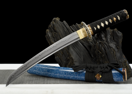 三色铜“青龙刀盘”武士刀（黑檀