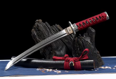 三色铜“青龙刀盘”武士刀（黑檀