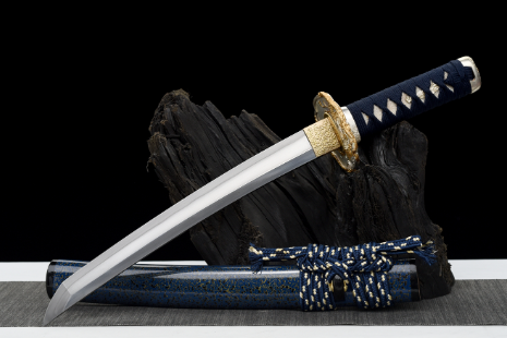 三色铜“青龙刀盘”武士刀（黑檀